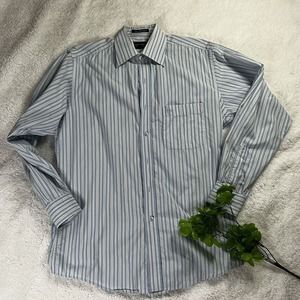 Oscar De La Renta Menswear Size 15 Blue‎ Button Up Long Sleeve Shirt Plaid